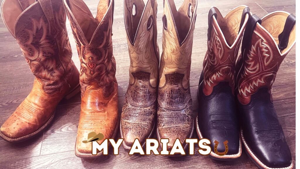 3 pair of Ariat boots