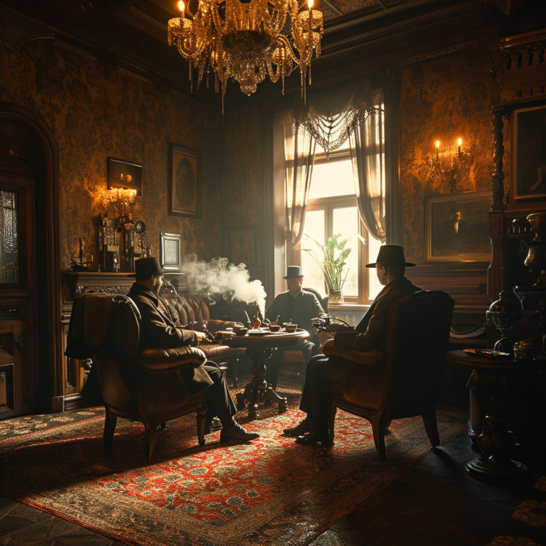 Men smoking a pipe