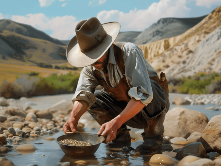 Cowboy Panning Gold