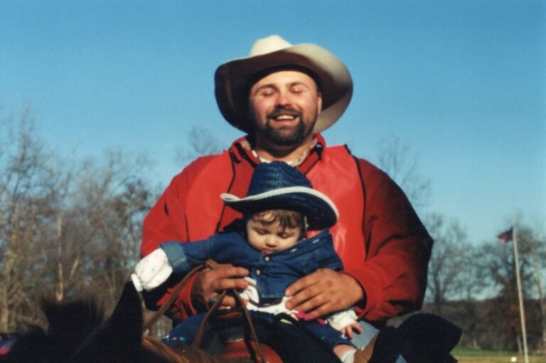 My daughter and I on a Horse